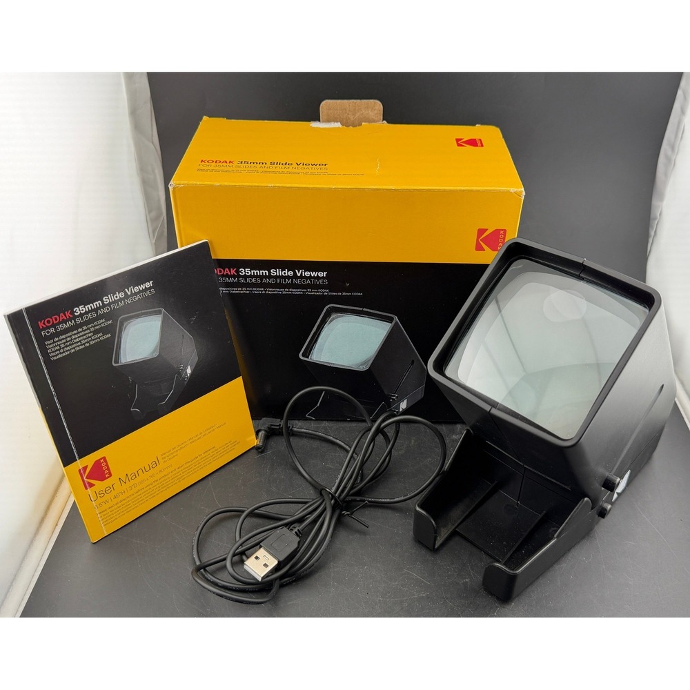 Kodak 35mm Slide Viewer for Slides and Film Negatives-Black RODESV25+2, WORKS